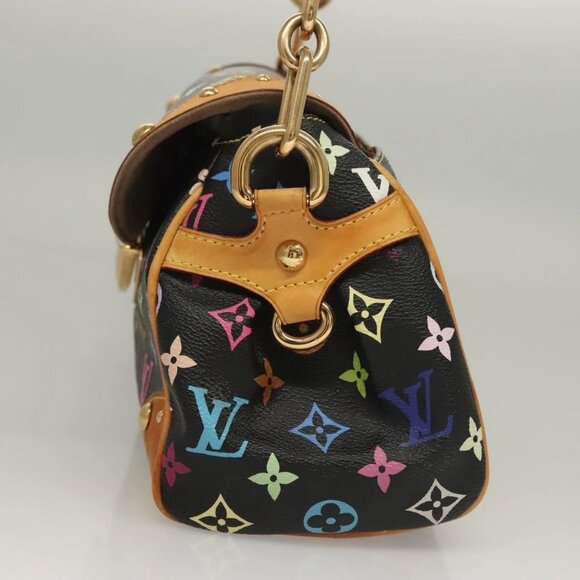 LOUIS VUITTON Monogram Multicolor Beverly MM Bag Black M40204 LV Auth 133184 - Picture 6 of 16